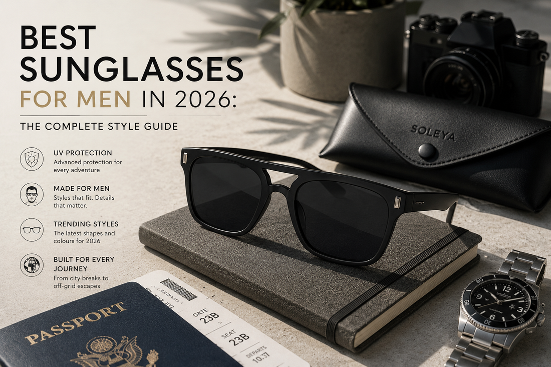 Best sunglasses for men in 2026 featuring SOLEYA premium UV400 frames