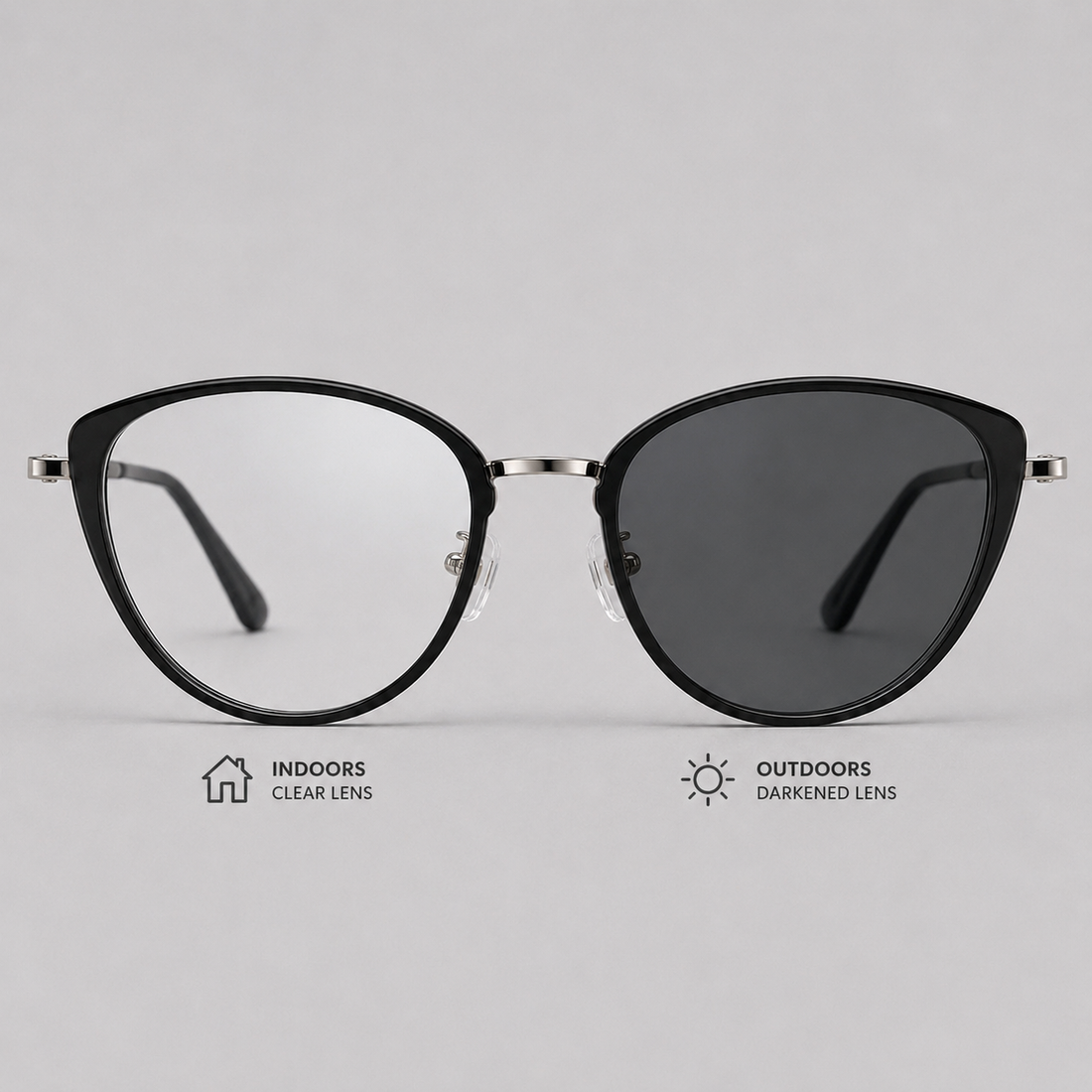 SOLEYA photochromic glasses adapting from clear to dark in South African sunlight