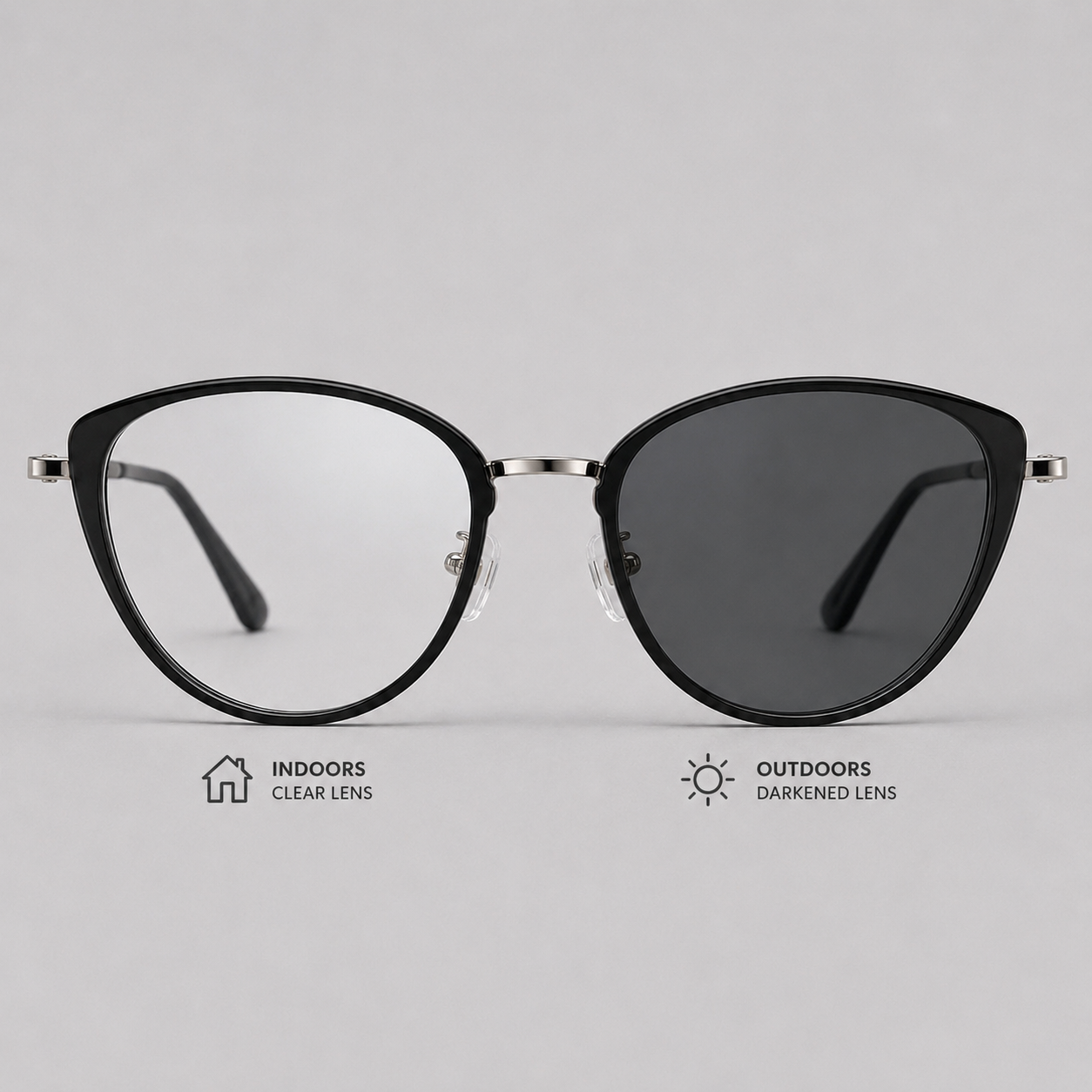 AZZURA photochromic cat-eye glasses adaptive lenses UV400 SOLEYA South Africa